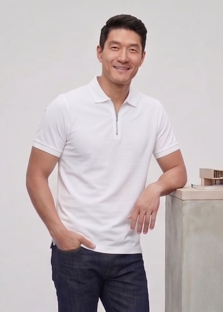 zenort white zipper polo tshirt