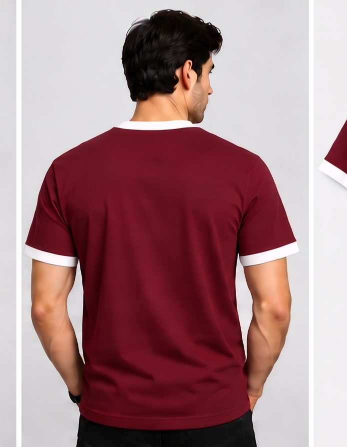 zenort round neck with white rib tshirt2
