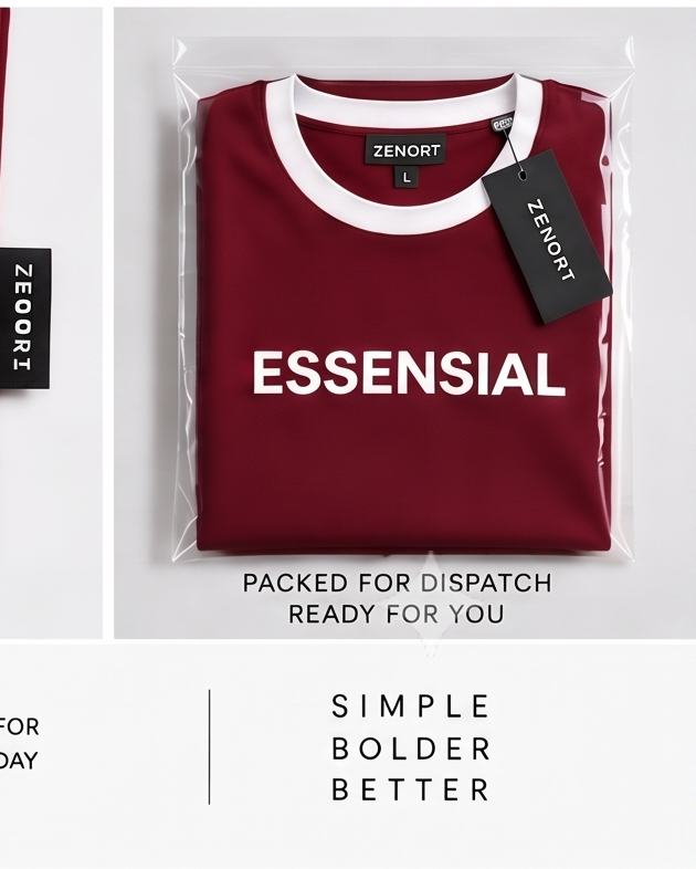 zenort round neck with white rib tshirt4