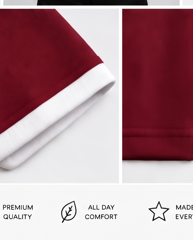 zenort round neck with white rib tshirt5