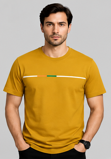 zenort golden yellow eound neck tshirrt