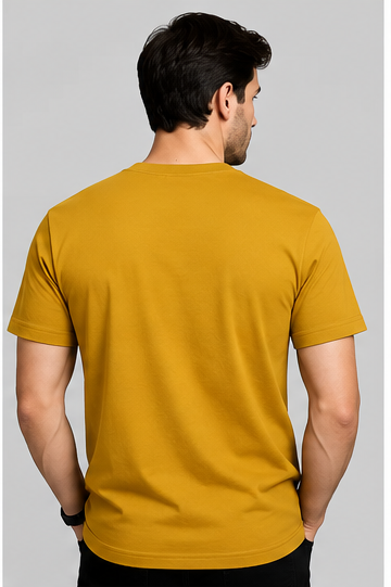 zenort golden yellow eound neck tshirt2