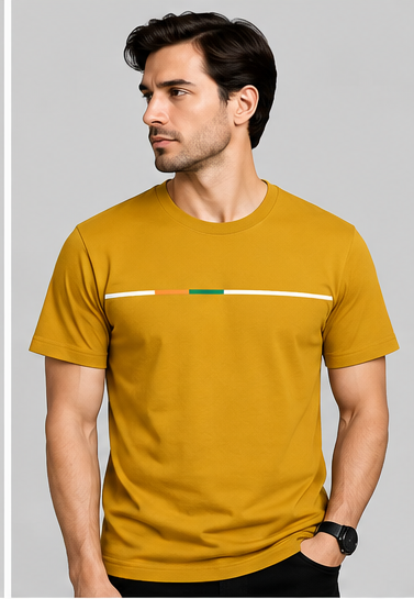 zenort golden yellow eound neck tshirt3